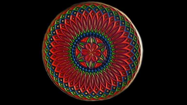 Peaceful flower – drewno bukowe średnica 60 cm