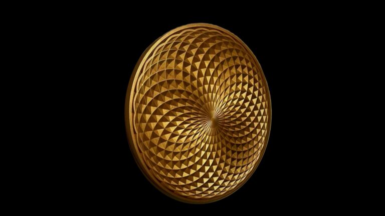 Torus Basic – rzeźba geometryczna z czerwonego dębu